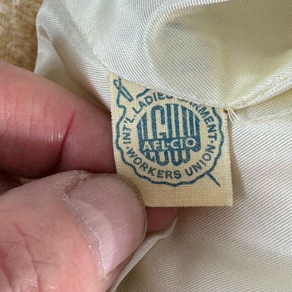 Betty Rose 1960's Vintage Cream Textured Coat Sz XL - Picture 6 of 7